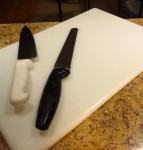 Knives on a cutting board