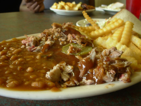 The barbecue pork plate at Ken's