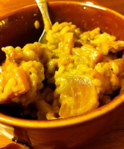 Butternut, Blue Cheese, and Bacon Risotto
