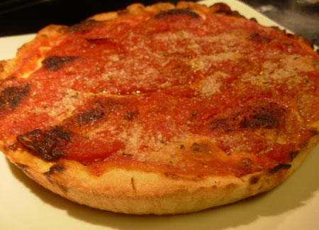 Pepperoni pizza from Lou Malnati's