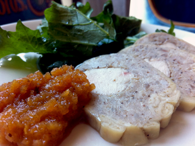 Galantine with persimmon jam