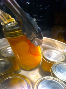Processing canned peaches